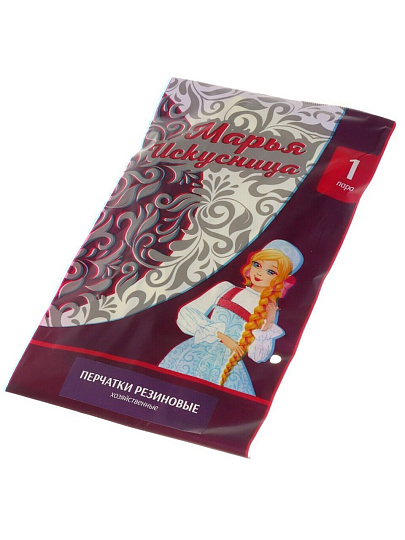 Перчатки хозяйственные резина, размер M, желтые, Марья Искусница, Y4-4987