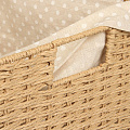 Корзина 30х20х15 см, прямоугольная, плетеная, бумага, бежевая, Y6-6532 - фото 3