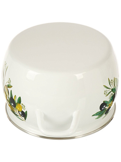 Кастрюля эмалированная сталь, 3.5 л, крышка сталь, полусфера, ЛЗЭП, Оливковая ветвь, С-4213АП2/4, индукция