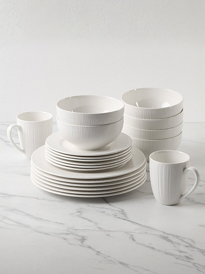 Сервиз столовый керамика, 24 предмета, на 6 персон, Jewel, Шармель, ПС0007-33