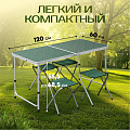 Стол складной металл, прямоугольный, 120х60х68.5 см, столешница МДФ, зеленый, Green Days, 4 стула - фото 20