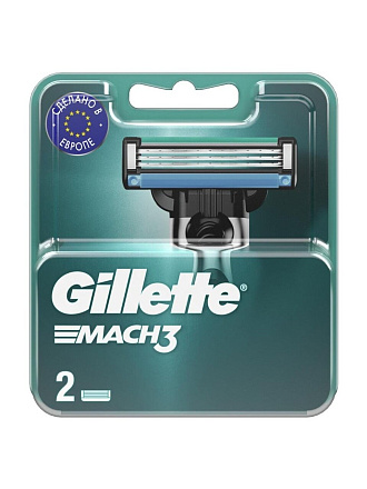 Сменные кассеты для бритв Gillette, Mach3, для мужчин, 2 шт