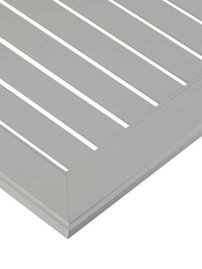 Экран для радиатора, МДФ, 900х600 мм, прямоугольный, серый DE LUXE, реечный, Стильный Дом