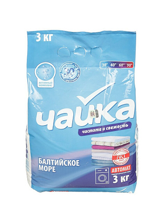 Стиральный порошок Чайка, 3 кг, автомат, универсальный, Балтийское море