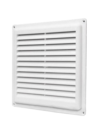 Решетка вентиляционная пластик, 150х150 мм, с сеткой, Event, Э1515Н