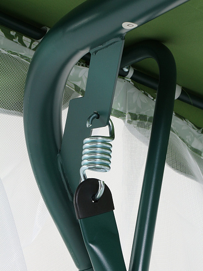 Качели садовые 3-местные, 198х115х176 см, 250 кг, Green Days, с москитной сеткой, зеленые, LG5400M-dp2, металл