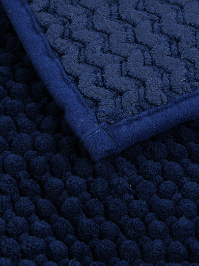 Коврик для ванной, 0.4х0.6 м, полиэстер, темно-синий, Silvano, Super Bobbel, Y4-11236