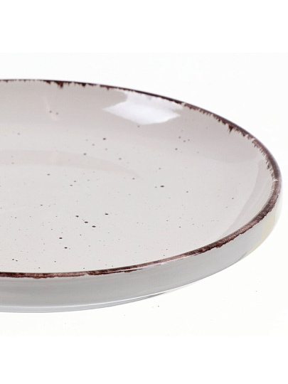 Тарелка десертная, керамика, 17.6 см, круглая, White Fusion, Daniks, белая