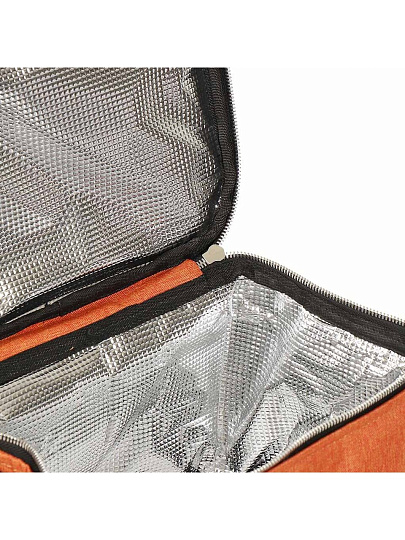 Термосумка 7 л, 23х16х18 см, полиэстер, алюминий, оранжевая, UV-3-018/1