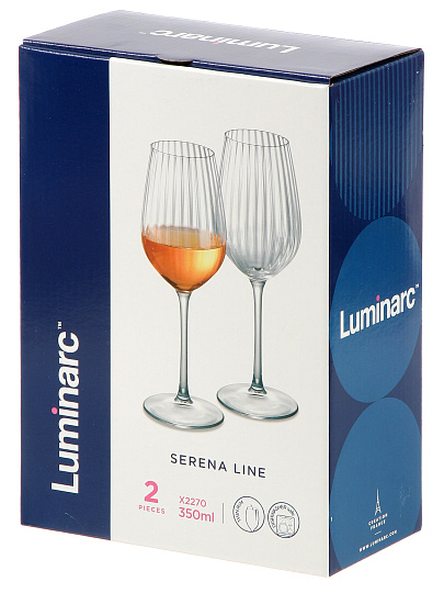 Бокал для вина, 350 мл, стекло, 2 шт, Luminarc, Serena Line, X2270