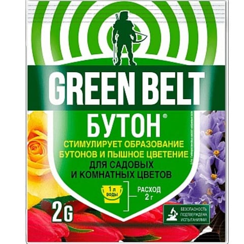 Удобрение Бутон-П, для цветов, органоминеральный, гранулы, 2 г, Green Belt