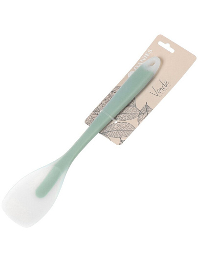 Лопатка кулинарная, силикон, 27 см, навеска, Daniks, Verde, Y4-8871