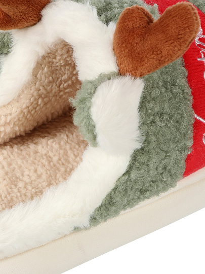 Тапки для женщин, полиэстер, зеленые, р. 38-39, Кристмас тайм, A210387