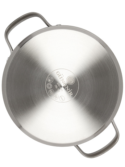 Кастрюля нержавеющая сталь, 4.1 л, крышка стекло, Катунь, Nord, GR01-D-22, индукция