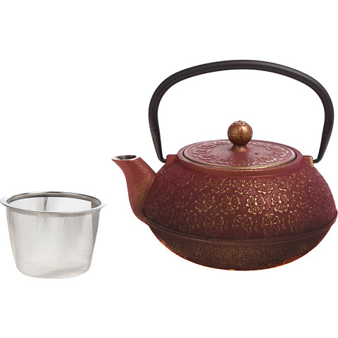 Заварочный чайник чугунный "латте" с эмалированным покрытием внутри 1150 мл, 734-022