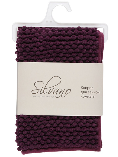 Коврик для ванной, 0.4х0.6 м, полиэстер, фиолетовый, Silvano, Super Bobbel, Y4-11233