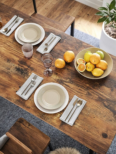 Комплект мебели 90х120х60 см, сталь, дерево, стол и 2 барных стула 40х30х65 см, нагрузка на стул до 120 кг, темный, Лофт, LBT15X