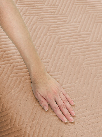 Покрывало евро, 240х260см, 100%пэ, Silvano, Кантри, кофе с молоком