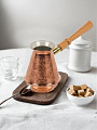 Турка 0.3 л, медь, съемная ручка, ручка деревянная, блистер, TimA, Турчанка, ТУ-300сб