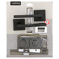 Комплект для двери Фабрика Замков, 25L 170 BK BP, 113456, ручка в комплекте, с запиранием, черный алмаз - фото 4
