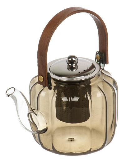 Чайник заварочный стекло, 1.2 л, с ситечком, Barouge, Seven ideas, BF-525