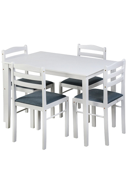 Обеденная группа 70х110 см, 4 стула, 41х44.5 см, Акварин, RH 7006T