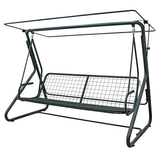 Качели садовые 4-местные, 232х125х173.5 см, 350 кг, Arno, Оазис Стандарт+, раскладываются в кровать, зеленые, 2016-КД-40/С+, тент, металл