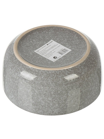 Салатник керамика, круглый, 15х7 см, 0.75 л, Stone, Daniks, HMN240412A1-BW, серый
