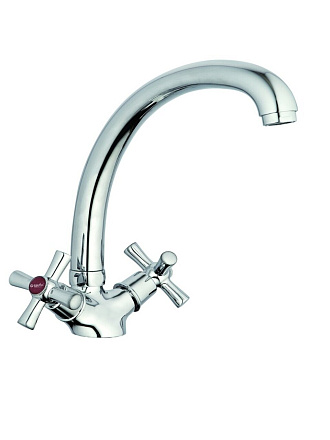 Смеситель для кухни, G.lauf, с кран-буксой, хром, QMT4-B722