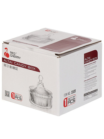 Сахарница 260 мл, стекло, 10х10 см, Хамелеон, Y6-10319