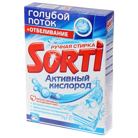 Стиральный порошок Sorti, 0.35 кг, ручной, для белого белья, Активный кислород