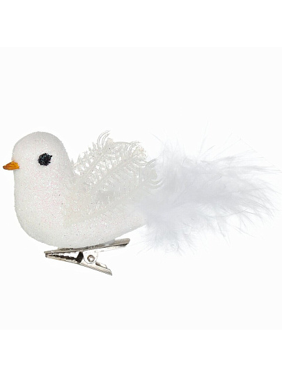 Набор елочных украшений Птицы, 4 шт, белый, пластик, Y4-8466