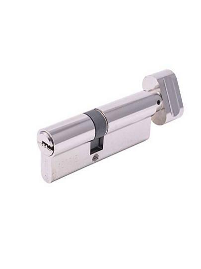 Личинка замка двери Apecs, SM-80(35/45C)-C-NI, 28621, 80 мм, с заверткой, никель