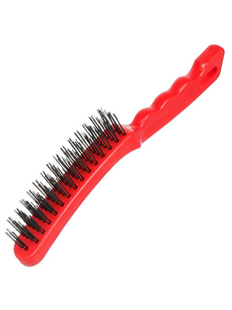 Щетка по металлу 4-рядная, рукоятка пластик, Bartex, 0409012