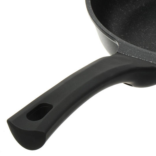 Сковорода литой алюминий, 24 см, антипригарное покрытие, Горница, Серебро, черная, индукция, ис9241ср