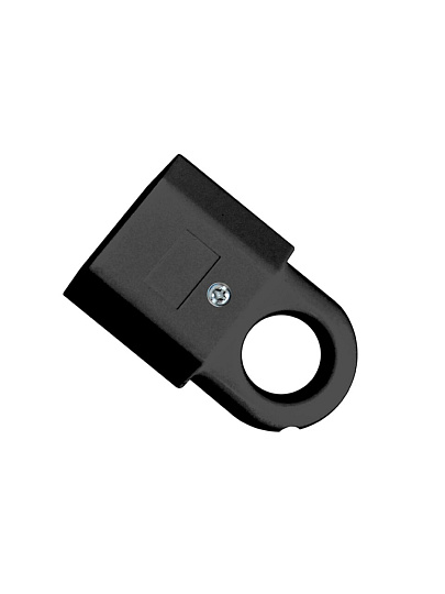 Штепсельное гнездо 6 А, 250 В, черное, еврослот, с ушком, UNIVersal, А1040