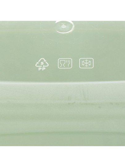 Контейнер пищевой пластик, 1.5 л, 19.7х15.1х8 см, зеленый, прямоугольный, Homver, Botanica, 222132218/08