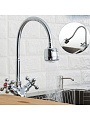 Смеситель для кухни, Frap, гибкий излив, с кран-буксой, хром, F4319 - фото 3