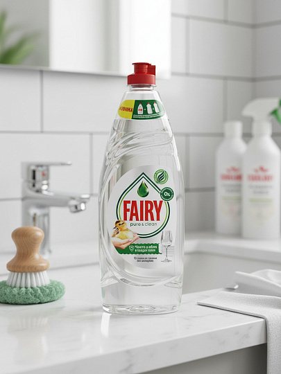 Средство для мытья посуды Fairy, Pure &amp; Clean, 650 мл