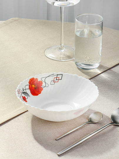 Салатник стеклокерамика, круглый, 18х6 см, 0.6 л, Марсель, TW70