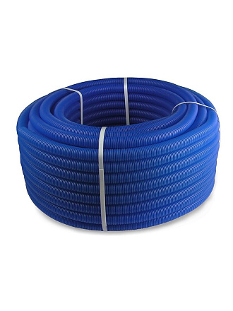Шланг гофрированный полипропилен, диаметр 40х30 м, синий, РосТурПласт, 35406