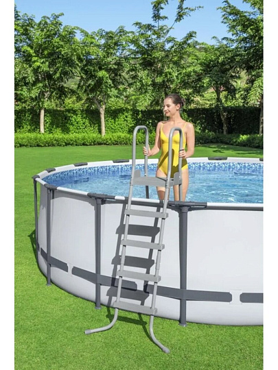 Лестница для бассейна высотой до 132 см, со съемными ступенями, Bestway, 58337 BW