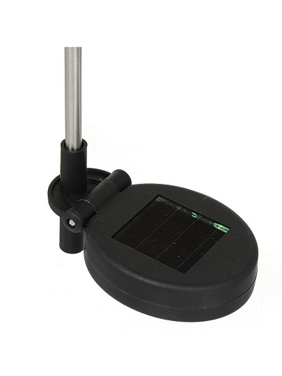 Фонарь садовый на солнечной батарее, грунтовый, пластик, 13.5х49 см, 4 насадки(колибри,стрекоза,бабочка,цветок)