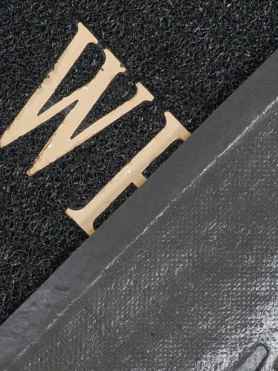 Коврик придверный, 50х80 см, прямоугольный, резина, черный, Spongy Welcome, Sunstep, 38-443