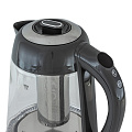 Чайник электрический JVC, JK-KE1710 grey, серый, 1.7 л, 2200 Вт, скрытый нагревательный элемент, стекло - фото 3