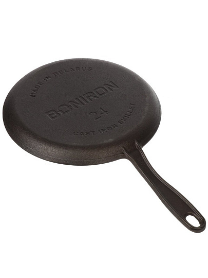 Блинница чугун, 24 см, Boniron, B240\15-1, с литой ручкой, индукция