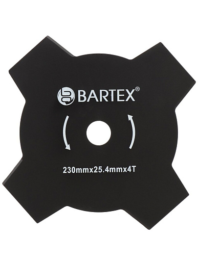 Нож для триммера 4 зуба, 230 мм, посадочный диаметр 25.4 мм, 1.6 мм, Bartex
