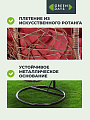 Подвесное кресло Кокон, 1-мест, 67х92х198 см, 100 кг, Green Days, черный/коричневое, подушка бордово-красная, TZF-H049-C200H-16 - фото 4