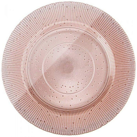 Тарелка обеденная, стекло, 21 см, круглая, Miracle Glamour Pink, 339-244