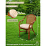 Мебель садовая Мария, медовая, стол, 55х56 см, 2 кресла, подушка бежевая, 110 кг, IND11 - фото 15